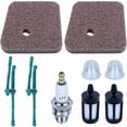 thumbnail image 2 of Kit de filtro de aire y combustible para STIHL FS38 FS45 FS55 FS45C FS55R HS45 Etc, filtros de aire + filtros de combustible + línea de combustible + bomba de cebado + piezas de bujía 9 en 1, 2 of 5
