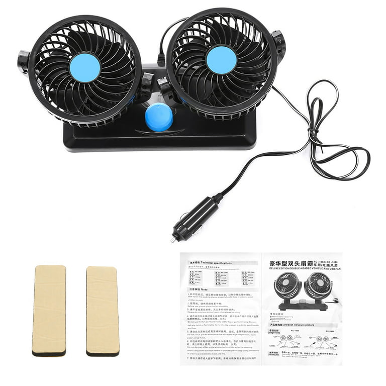 12V Car Dashboard Fans,Cooling Air Fan,Powerful Electric Car Fan Low Noise  360 Degree Rotatable