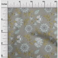 thumbnail image 1 of oneOone Georgette Viscose Medium Gray Fabric Mandala & Floral Quilting Supplies Print Sewing Fabric By The Yard 42 Inch Wide, 1 of 4