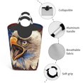 thumbnail image 4 of KLL Eagle With USA Flags Laundry Hamper,Large Canvas Fabric Lightweight Storage Basket Toy Organizer Dirty Clothes Collapsible Waterproof, 4 of 6