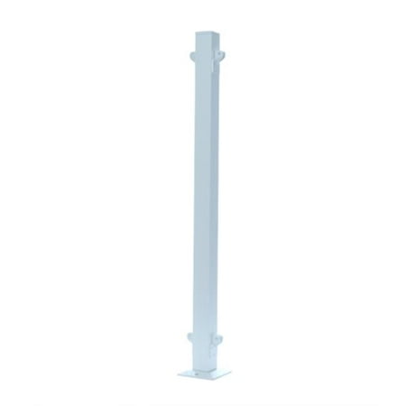 UDECX RRI941 Patio Decking Inline Railing Post, White