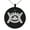 Black, variant on Stainless Steel Aztec Universe Rune Engraved Small Medallion Circle Charm Pendant Necklace