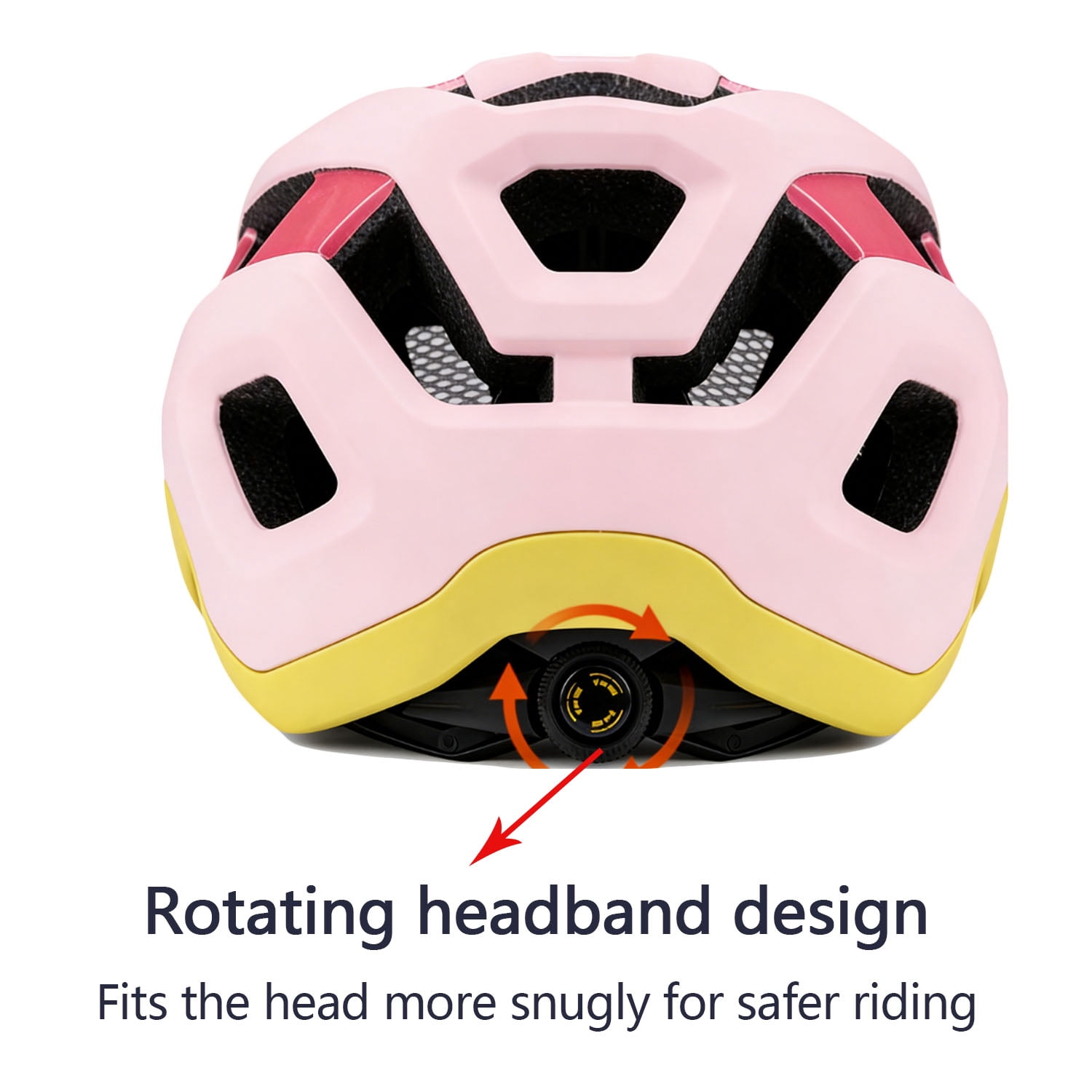 Mirov Adult bicycle helmet, lightweight mountain and road bike helmet with an adjustable dial and a visor, suitable for skateboarding and scooters(L)