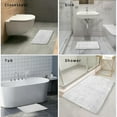thumbnail image 7 of Howarmer 16"×24" Bath Mat for Bathroom Non Slip, Absorbent Shaggy Shower Mat, Microfiber bathroom Rug, Washable Carpet, Luxury Bathroom Floor Mat Rubber Back, White, 7 of 7