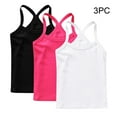 thumbnail image 2 of GigrtiJin 12 Months-13 Years Infant Baby Girls 3 Pack Cotton Bottom Camisole Solid Color Sleeveless Base Casual Tank Tops for Toddler, 2 of 7