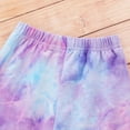 thumbnail image 2 of Toddler Kids Baby Girl Fall Clothes Tie Dye Long Sleeve Hooded Sweatshirts Top Pants 2Pcs Casual Tracksuit Outfits Set, 2 of 8