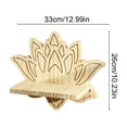 thumbnail image 3 of Cififendec Lotus Cutout Pine Wood Floating Shelf, 12.99"×10.23", Wall Mount Plant Display Rack for Boho Bedroom Apartment Decor Storage, 3 of 5
