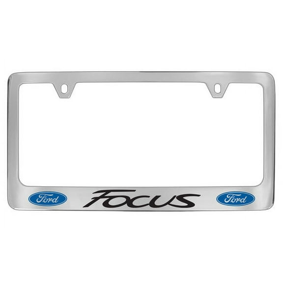 Ford Focus Chrome Plated Metal License Plate Frame Holder
