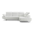 thumbnail image 4 of Sectional Chaise On Right When Facing  White Top Grain Italian Leather Adjustable Headrest Couch, 4 of 5