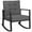 Grey, variant on Costway Patio Rattan Rocker Chair Outdoor Glider Rocking Chair Cushion Lawn Navy
