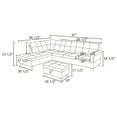 thumbnail image 4 of Hommoo Faux Leather L Shaped Sectional Couch and Sofa Set, Modern Living Room Furniture Set, Left Side, Dark Grey, 4 of 6