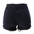 thumbnail image 6 of OKBOP Black Shorts for Women Ripped Casual Relaxed Fit Wide-Leg Jeans Shorts, 6 of 7
