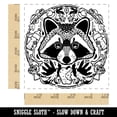 thumbnail image 2 of Raccoon Trash Panda Garbage Wreath Square Rubber Stamp Stamping Scrapbooking Crafting - Small 1.25in, 2 of 7