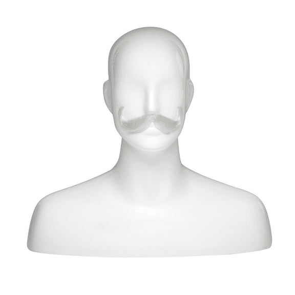 Morris Costumes LW421MBN Synthetic Handlebar Mustache for Men - Medium Brown