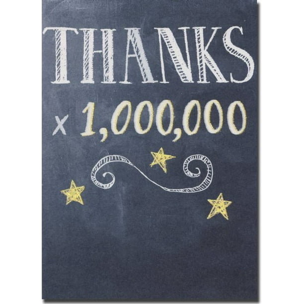 Avanti Press Thanks A Million A Press Thank You Card Walmart Com Walmart Com