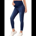 thumbnail image 1 of Pantalones Vaqueros de Maternidad para Mujer, Ajustados, Elásticos y Cómodos, para Embarazadas Azul Oscuro M, 1 of 8