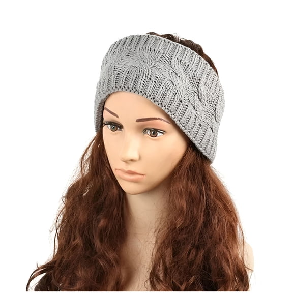 TELOLY Winter Headbands for Women Cable Knit Ear Muffs with Thick Fleece Lined Cold Weather Ear Warmers Christmas Stocking Stuffers Gifts