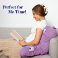 thumbnail image 3 of ComfortSpa Backrest Reading Pillow, Bed Rest Pillow with Arms for Sitting In Bed, Memory Foam Back Support Pillow, Lavender Purple, Washable Cover, 3 of 9