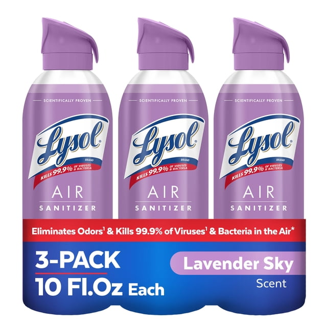 Spray desinfectante de aire Lysol Lavender Sky Scent 300 ml (paquete de 3)