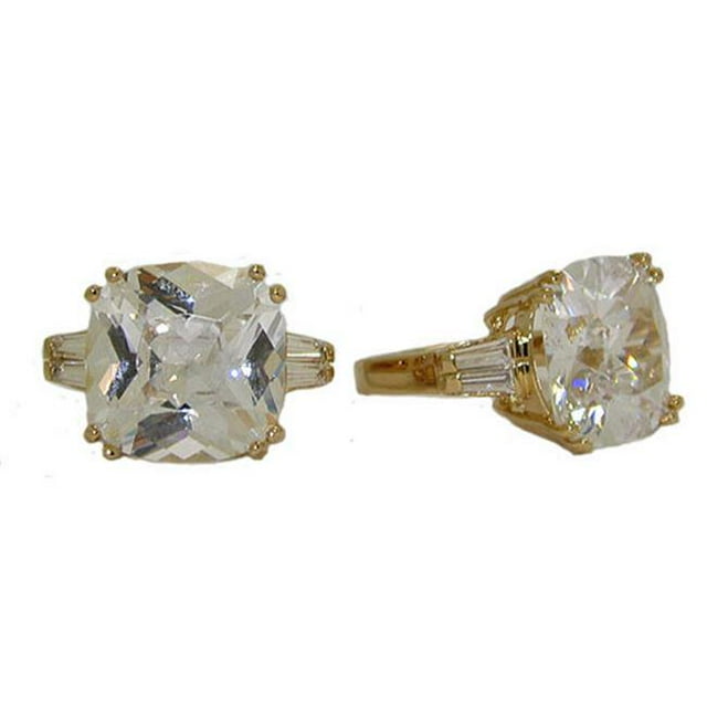 Bague Bachelorette Bling avec Coussin en Or Jaune