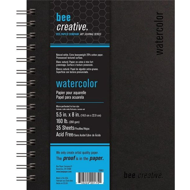 Bee Paper Bee Creative Watercolor Book 8" X 8" - Walmart.com