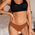 thumbnail image 2 of B91xZ Culotte Femme Invisible Sans Couture Bikini Demi-Couverture, Café, 2 of 4