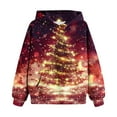 thumbnail image 2 of Lovzfmll Hoodies for Girls Christmas Print Casual Loose Hooded Sweatshirt Long Sleeve Round Neck Pocket Pullover Tops Teen Girls Spring Fall Clothes 13-14 Years, 2 of 3