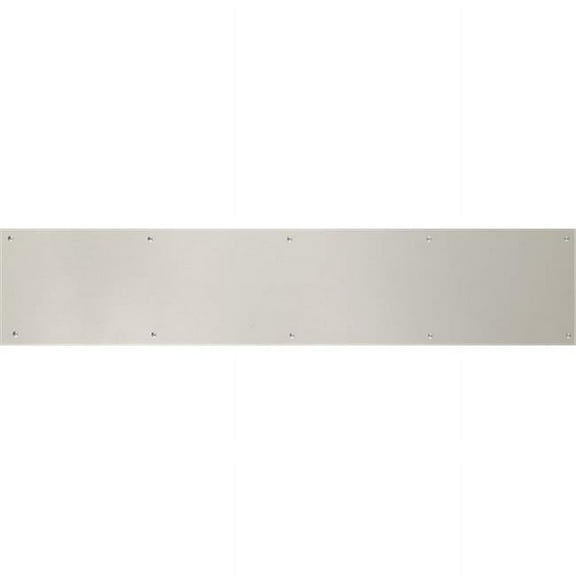 6 in. x 28 in. Kick Plate Satin Nickel-Aluminum Adhesive Mount