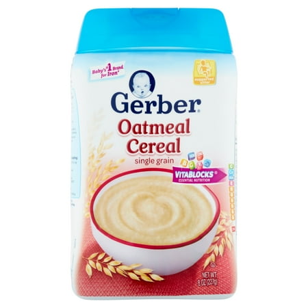 Gerber Single-Grain Oatmeal Baby Cereal, 8 oz - Walmart.com