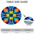 thumbnail image 6 of Colorful Tie Dye Symmetric Pattern Round Fitted Tablecloth with Elastic Edge,Dining Table Cover Waterproof,Outdoor Round Tablecloth for Camping,Dining,Indoor and Outdoor, 6 of 7