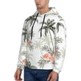 thumbnail image 3 of Rateoe Vintage Palm Trees Pattern Mens Hoodie, Pullover Hooded Sweatshirt, Kangaroo Pocket Hoodie Ideal for Daily Wear, Travel and Home-3X-Large, 3 of 7