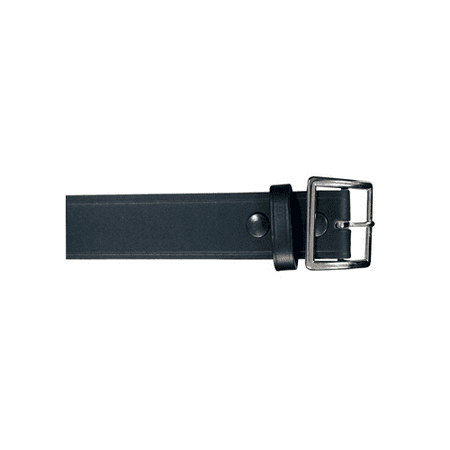 Garrison Leather Belt - 1.75  Wide Nickel Black Basket