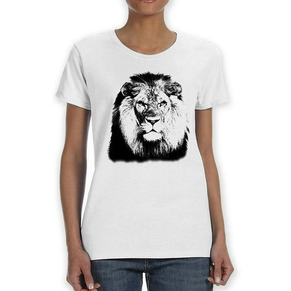 Lion Portrait T-Shirt Women -SPIdeals Designs, Female 4X-Large