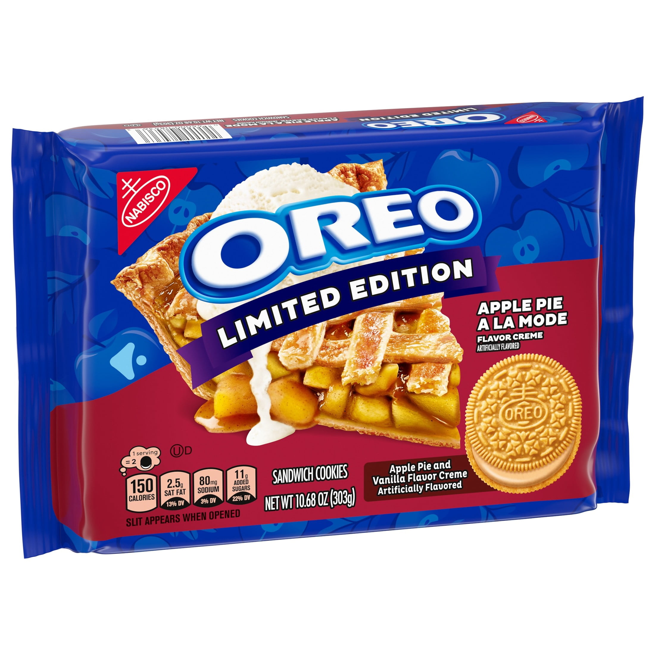 OREO Apple Pie a la Mode Sandwich Cookies, Limited Edition, 10.68 oz