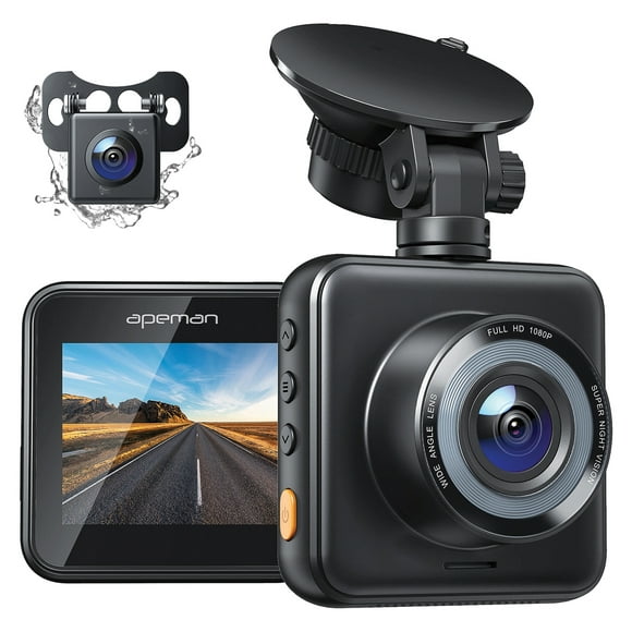 APEMAN Dual Dash Cam C420D for Cars Front and Rear with Night Vision 1080P FHD Mini in Car Camera 170° Wide Angle Driving Recorder with G-Sensor, Parking Monitor, Loop Recording, WDR