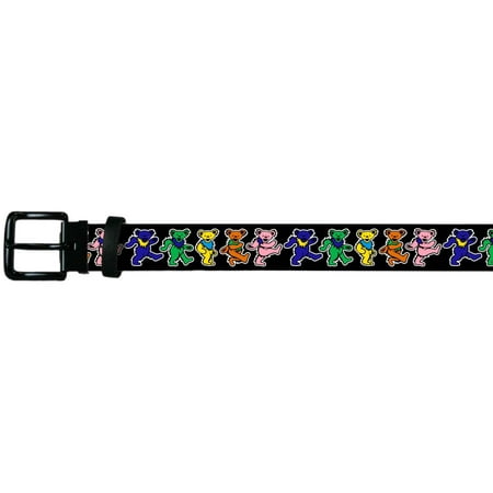 - grateful dead psychedelic rock band rainbow dancing bears leather belt