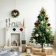 thumbnail image 5 of Juego de adornos navideños de bolas de extraterrestre para árbol | Bolas decorativas colgantes de poliéster rojo y verde con cordón | Adornos navideños ligeros y duraderos para coronas, fiestas y, 5 of 6