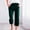 Green, variant on SNKSDGM Women's Plus Womens Dress Pants Plus Size Capri Pants for Women Plus Size Denim Women Casual Embroidery Eyelet Elastic Drawstring Capri Pants Fashion Solid Color Capri Leggings with Pocket