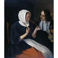 thumbnail image 2 of Jan Steen 20x23 Black Ornate Framed Double Matted Museum Art Print Titled: A Couple Drinking (1660 - 1679), 2 of 5