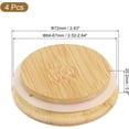 thumbnail image 2 of uxcell 4Pcs 2.64 Inch Bamboo Lids with Silicone Sealing Rings, Wooden Mason Jar Lids Bamboo Lids for Mason Jars Wide Mouth Canning Jar Lids Ball Jars Lids with Silicone Sea for Storage, 2 of 6