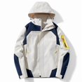 thumbnail image 4 of WTOBBY Ladies' Loose Comfortable Windproof Waterproof Outdoor Jacket, Ideal for Casual Fashion, Hiking, and All-Season Use,Beige L, 4 of 5