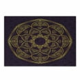 thumbnail image 1 of Mandala Cutting Board, Circular Mandala Design Eastern Old Fashioned Nature Inspired Traditional, Decorative Tempered Glass Cutting and Serving Board, Small Size, Purple Earth Yellow, by Ambesonne, 1 of 1