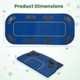 thumbnail image 3 of Gymax 79'' x 36'' 8-Player Foldable Poker Table Top w/Carry Bag Cup Holders Chip Trays, 3 of 10