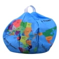 thumbnail image 1 of Puf de almacenamiento para silla, funda de puf de 26 pulgadas con cremallera, mapa del mundo grande, voleibol, negro, 8 sacos impresos para niños, juguetes de peluche, juego YUNYI BRAND  Deportes, 1 of 8