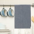 thumbnail image 2 of REGALWOVEN Striped Kitchen Towels Highly Absorbent, Tea Towels Reversible Cotton Dish Towels Hand Towels Dark Blue 2, 2 of 3