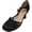 Black, variant on Ellie Shoes E-254-Lucille 2.5" Heel Womens Satin Dance Shoe. 11 / Black
