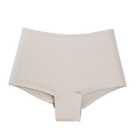 GHSOHS Womens Underwear Thongs Bulk Underwear for Women Plus Size Underwear Pure Cotton High Waist Lifting Boxer Pants Belly Control Boxer Cotton Crotch Seamless Underwear White Panty Pantie S