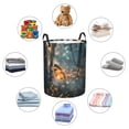thumbnail image 4 of Laundry Basket, Magical Butterfly In Forest Waterproof Laundry Hamper With Padded Handles, Clothes Hamper For Laundry, Bedroom, Dorm, Towels, Laundry Bin Easy Storage, 4 of 8