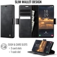 thumbnail image 3 of Funda tipo cartera para Samsung Galaxy S24 Ultra, de piel, con tarjetero, función atril, cierre magnético y bloqueo RFID. Funda de TPU a prueba de golpes, compatible con S24 Ultra, 3 of 8