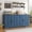 Blue, variant on Winkalon 70'' Large Sideboard Buffet Cabinet, Farmhouse Kitchen Storage Cabinet with 4 Doors, Wood Coffee Bar Cabinet for Living Room, Dark Brown